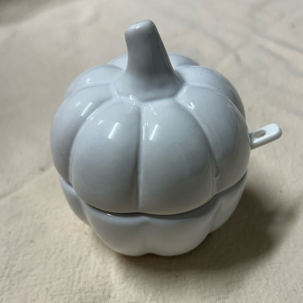 Pumpkin Sugar Container with Spoon